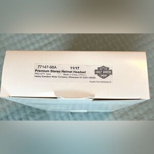 New Harley Davidson Premium Stereo Helmet Headset 77147-98A Touring